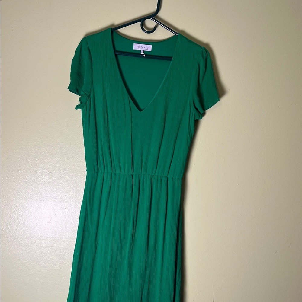 Wayf Emerald Green Midi Dress - Picture 2 of 6